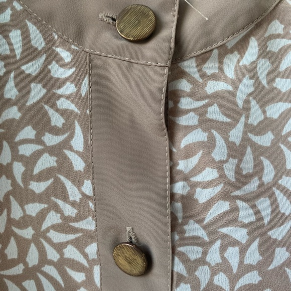 Vintage Andrea Gayle tan & cream, stylish fringe & pleated skirt & jacket set! - Picture 5 of 8